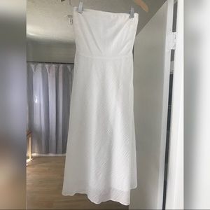 JCREW White NWT Strapless Dress